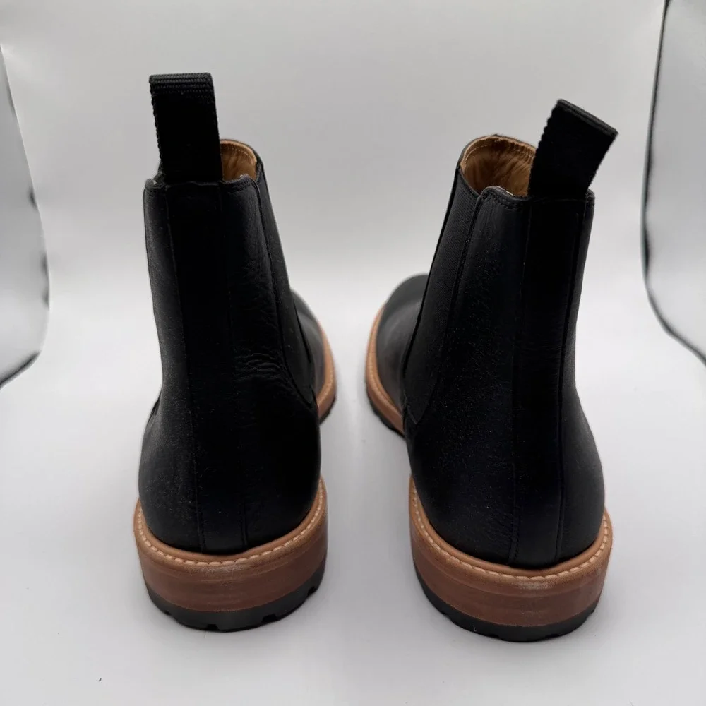 Nisolo Marco Everyday Chelsea Boot Black Leather Men 10 Pull-On‎ Water Resistant